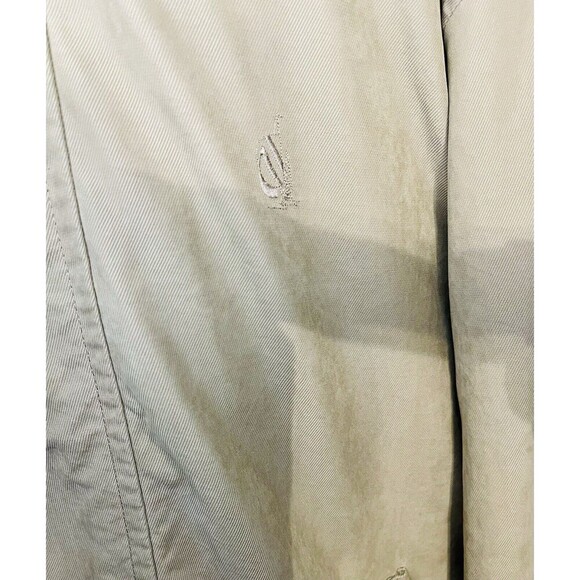 Men’s Vintage Tan Nautica Jacket SzXL Zip Front With Pockets Hidden Hood - Picture 5 of 16